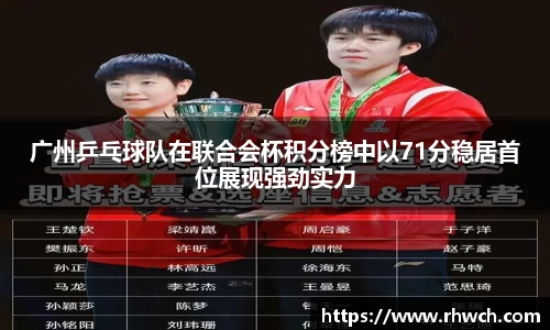 广州乒乓球队在联合会杯积分榜中以71分稳居首位展现强劲实力